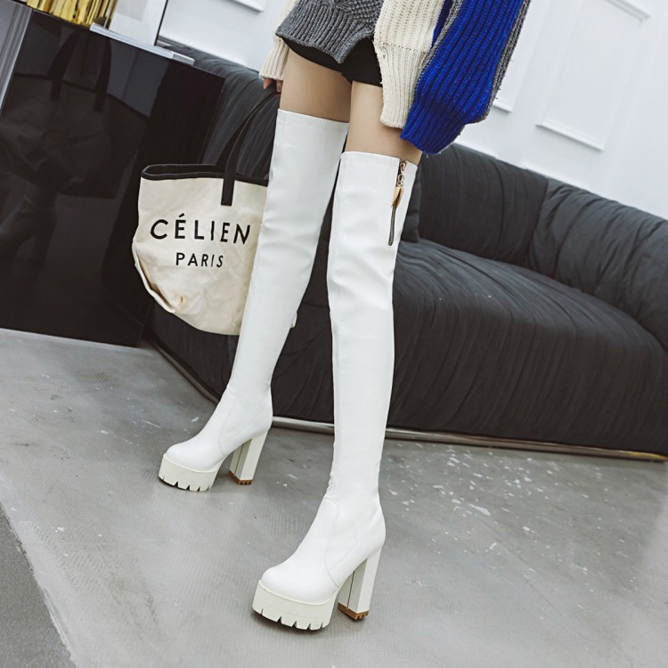 platform thigh boots