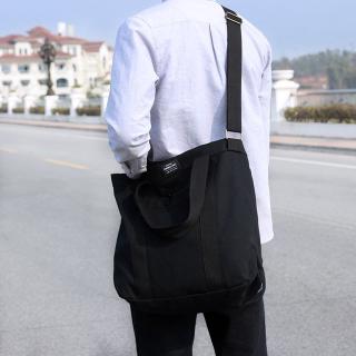 【Fast delivery】🔥🔥🔥Hot sale Big size hand bag tote bag shoulder bag sling bag  for  Korea import new Men male Couple student Teenager casual  fashion Brand large capacity zipper canvas   black