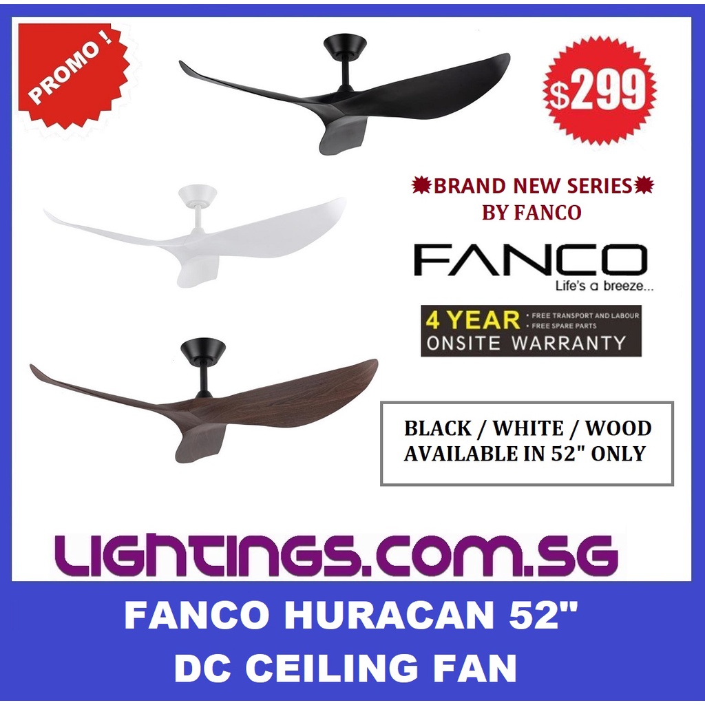 FANCO HURACAN 52" DC CEILING FAN Shopee Singapore