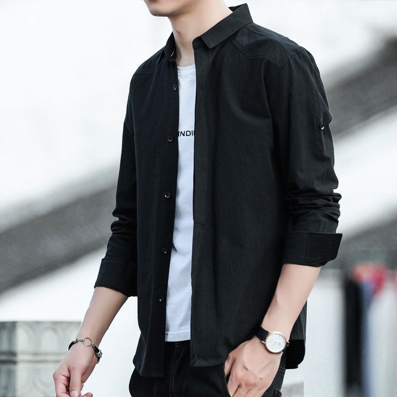  Baju  kemeja lengan panjang lelaki  baru trend lelaki  Korea  