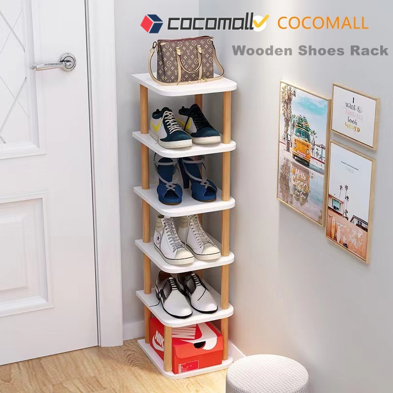 [SG READY STOCK] Portable Simple Single Shoe Rack Wooden Shoe Rack ...