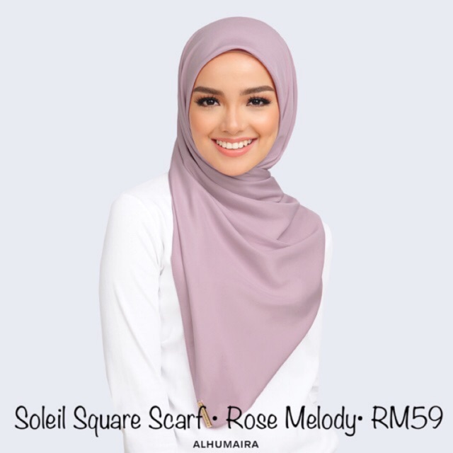 Shop Malaysia Alhumaira Soleil Square Scarf Tudung Bawal Shopee Singapore