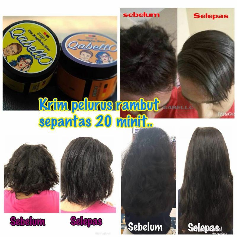 Qabello Krim Pelurus Rambut Cream Rebounding Straight Hair Cream Straightener Hair Cream Ubat Lurus Rambut Mar Shopee Singapore