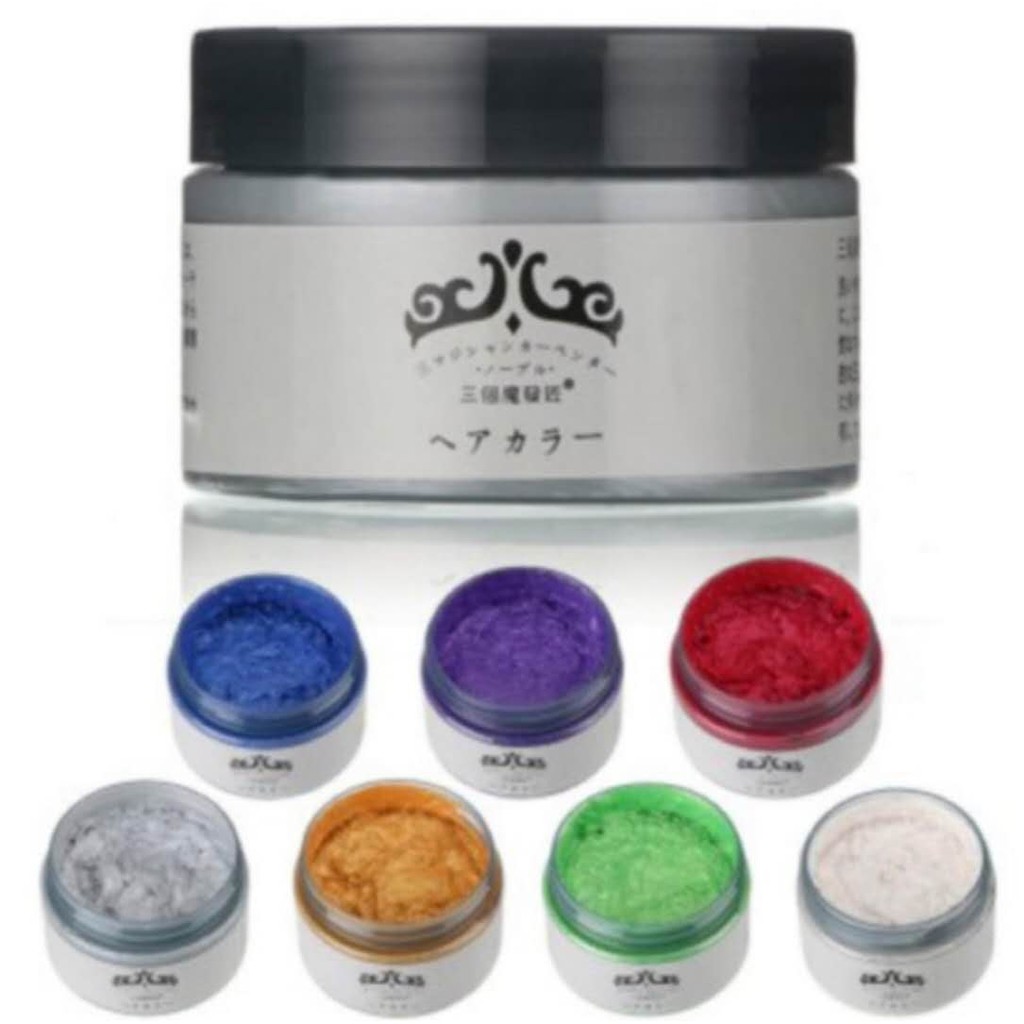 Temporary Colour Hair Wax Japan Silver Ash Colour Shopee Singapore