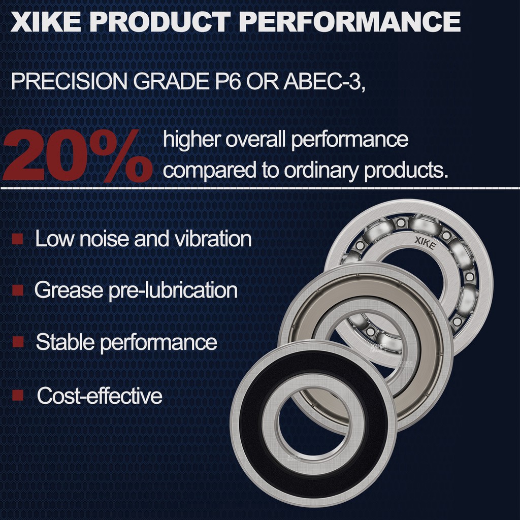 XIKE 10 Pcs 603ZZ Double Metal Seal Bearings,Pre-lubricated and Stable Performance and Cost Effective,Deep Groove Ball Bearings 3x9x5mm 