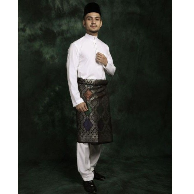 Baju Melayu Lelaki Slim Fit Off White Baju Tunang Kahwin Lelaki Shopee Singapore