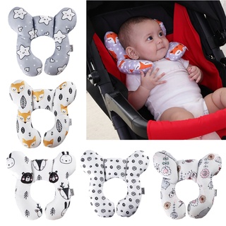 FL Baby Soft Cotton Travel Pillow Infant Head Neck Support Cushion Stroller Headrest Protection for Car Seat Pushchair