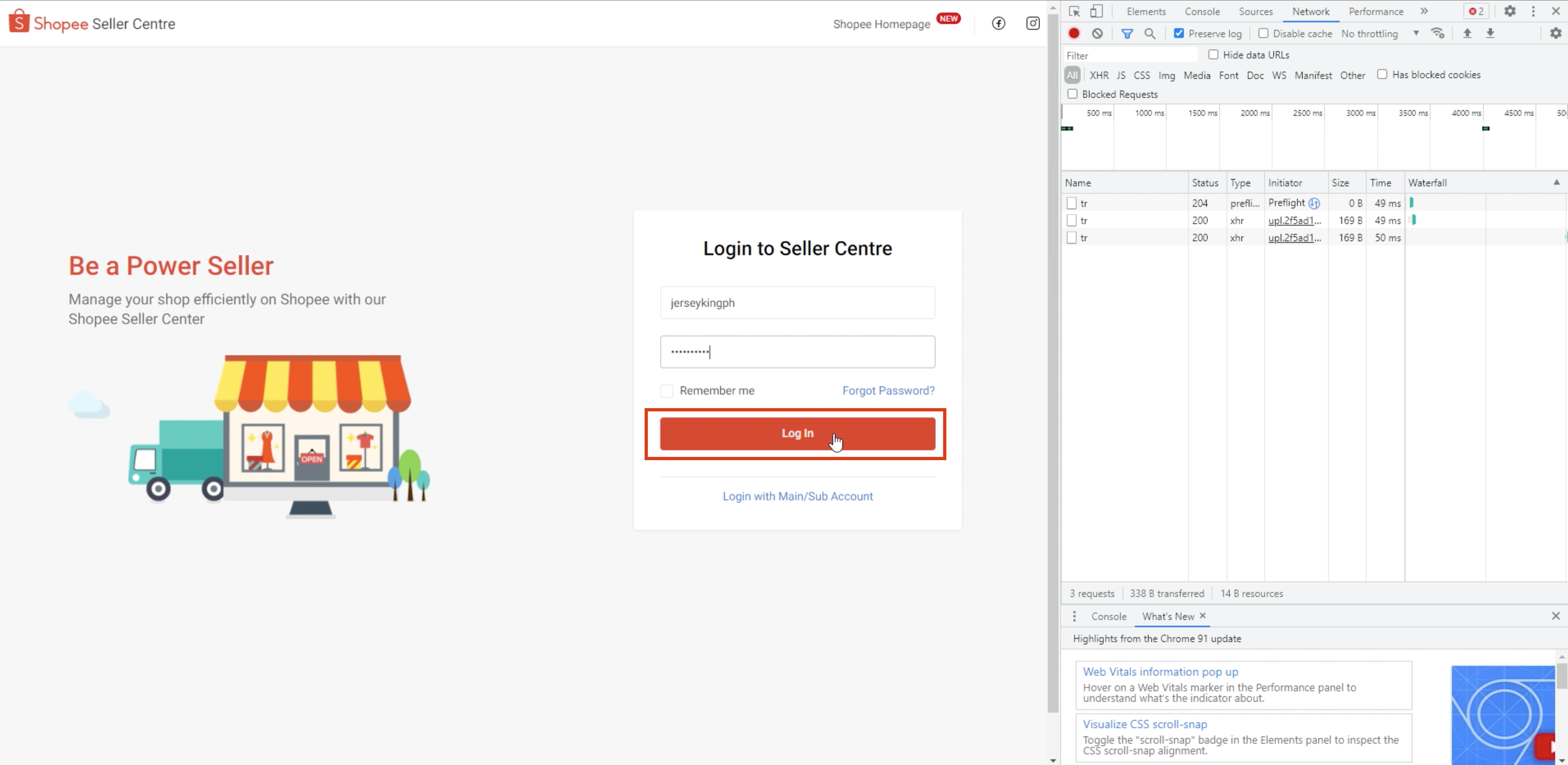How to gather xrequestID and .har? Shopee PH Seller Education Hub