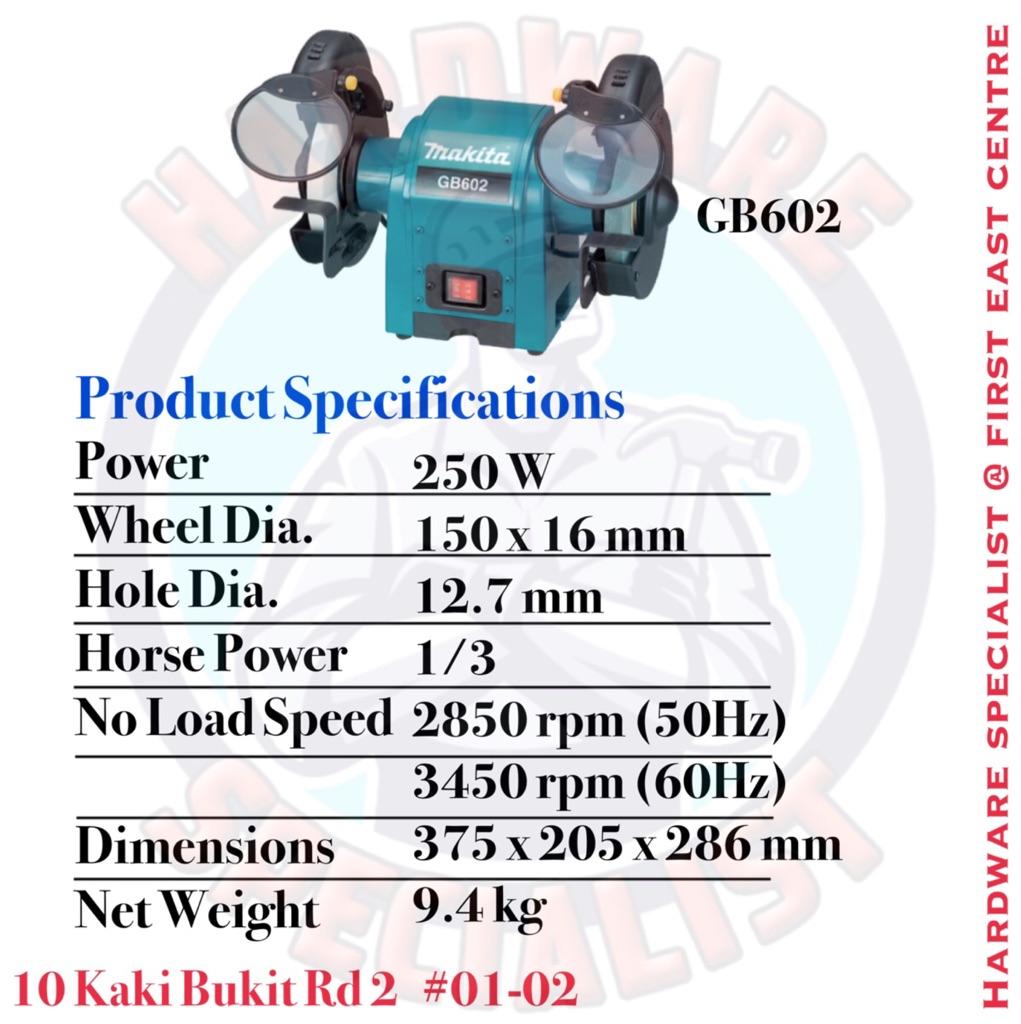 Makita Gb602 6 Bench Grinder