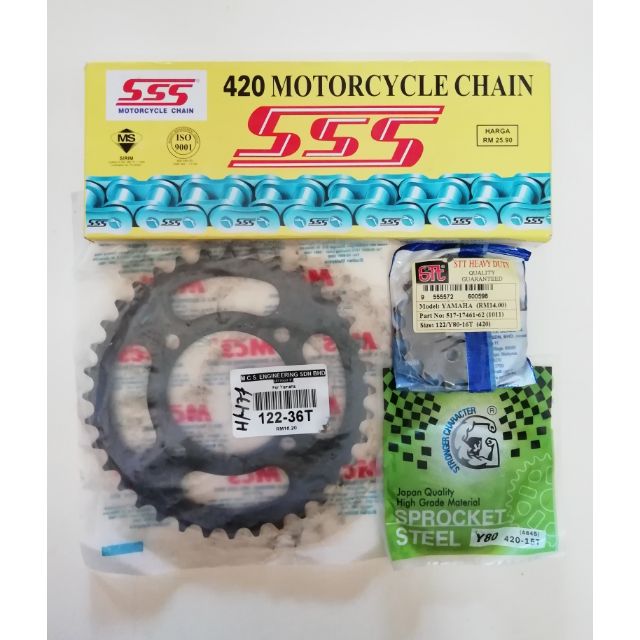 yamaha rxz chain sprocket