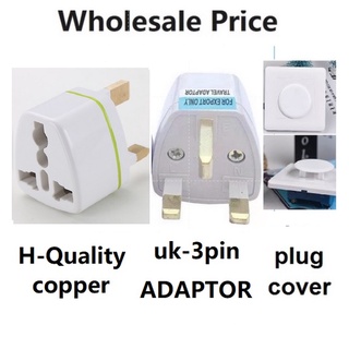 wholesale price UK 3Pin Plug Travel Adaptor 3 Pin Universal  HK US SG Power Adapter Cover Baby Child Safety Protector
