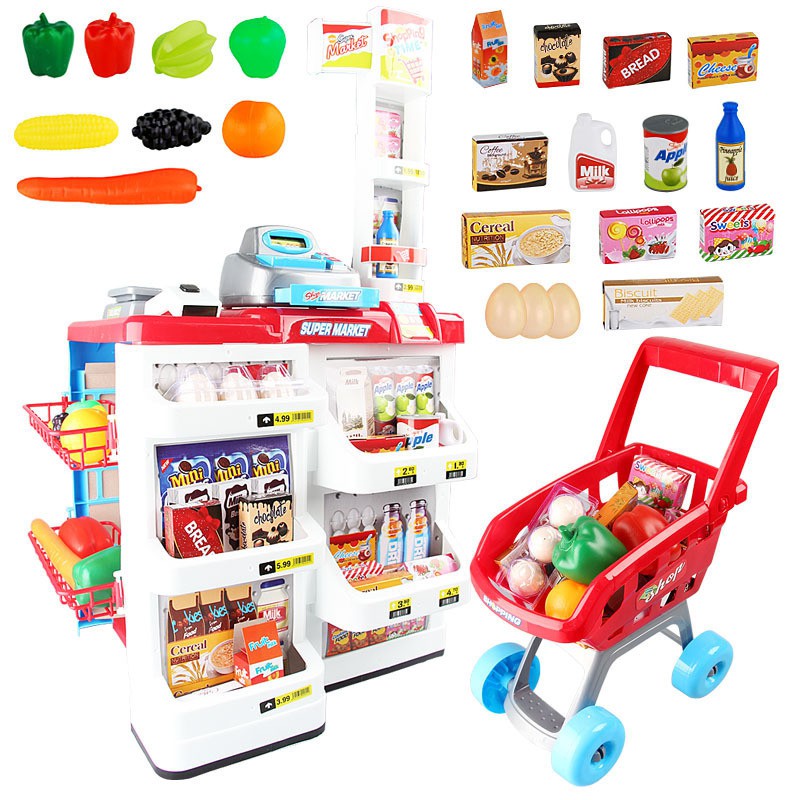 superstore playset with trolley