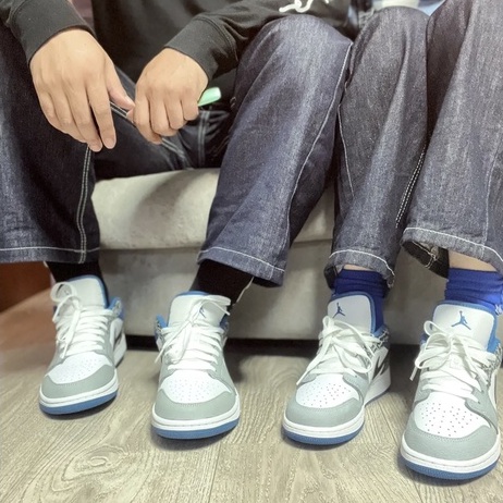 100% original Air Jordan 1 Low SE ”True Blue” Casual Shoes Men's Women's Sports DM1199-140
