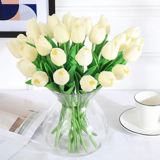 10pcs/Bunch Tulip Artificial Flowers Plants Latex Real Touch Party Wedding Bouquet Home Decor #7