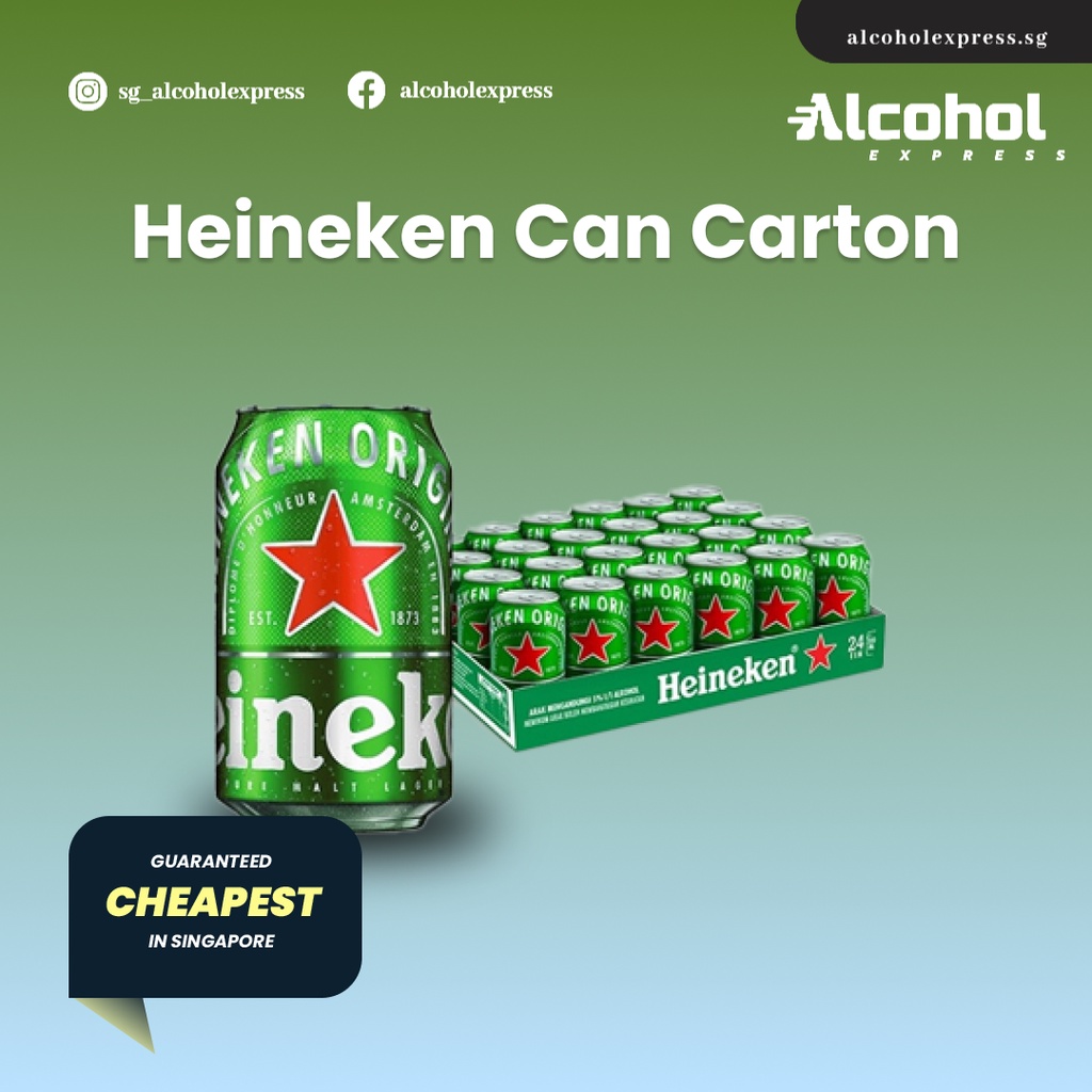 Heineken Beer Can Case 330ml Shopee Singapore