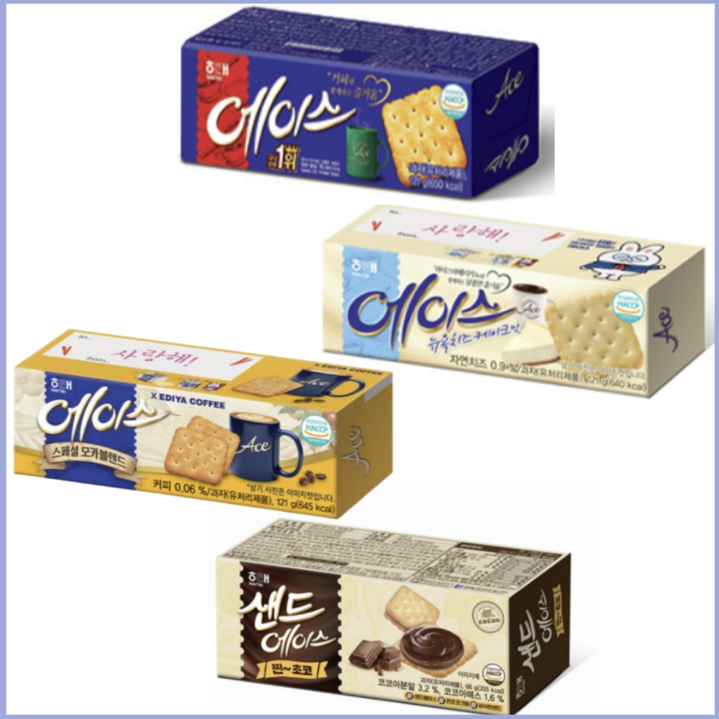 [HAITAI] Ace Sand Craker Korean Biscuit Original / Cheese cake / Choco