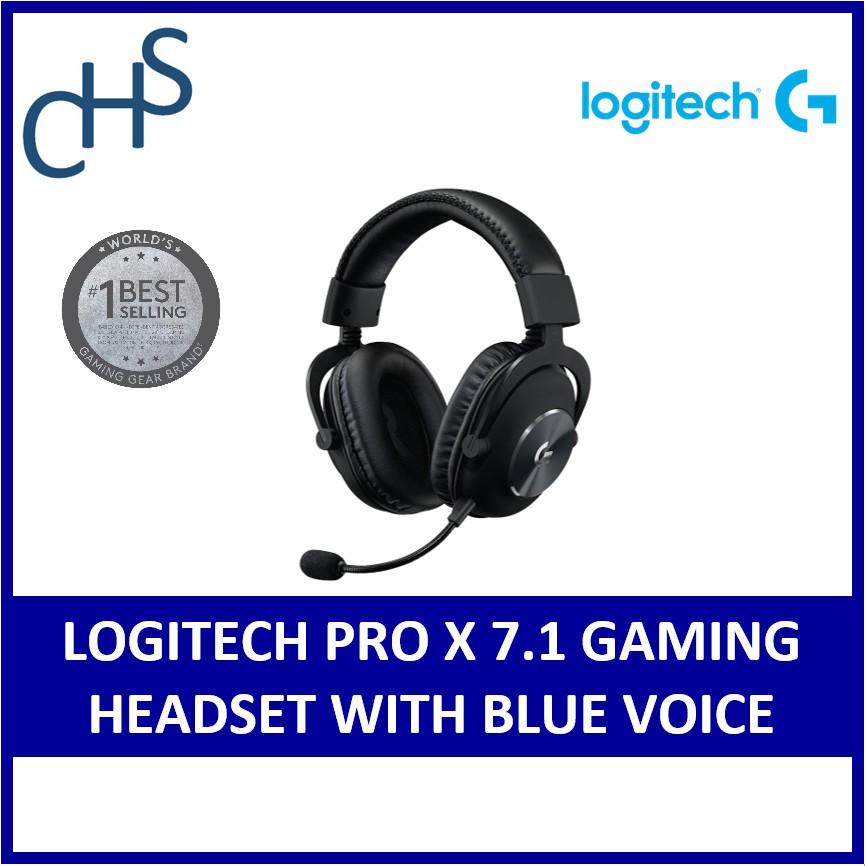 logitech g pro x gaming headset with blue voice