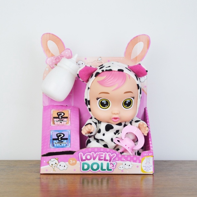 Cute Animals 9 inch baby toys cry babies reborn doll stroller baby