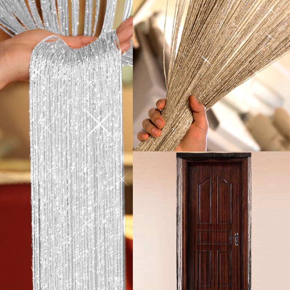 QINGYUN Curtain Door Window Panel Room Decorative Divider Curtain Perfect as Fly Screen 90x200cm 