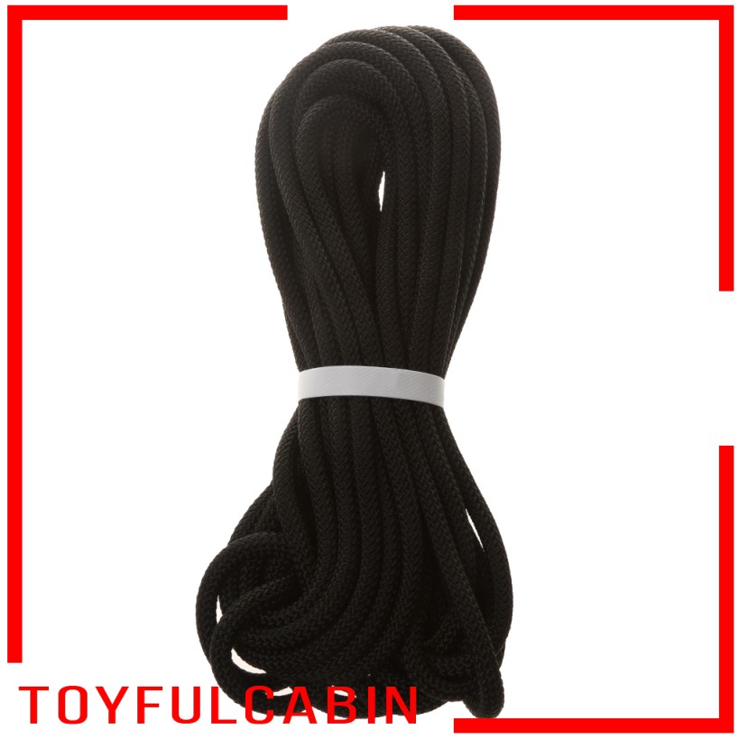 8mm 10m Black Safety Static Rappelling Rope For Climbing Abseiling Rescue 