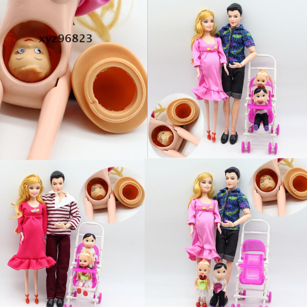 barbie pregnant doll happy family