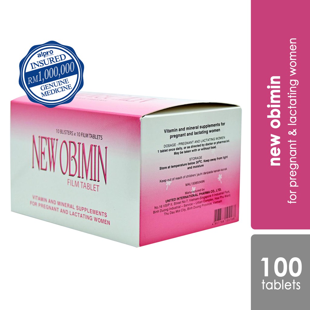 Shop Malaysia New Obimin Film Tablet For Pregnant And Lactating Women 100s Shopee Singapore