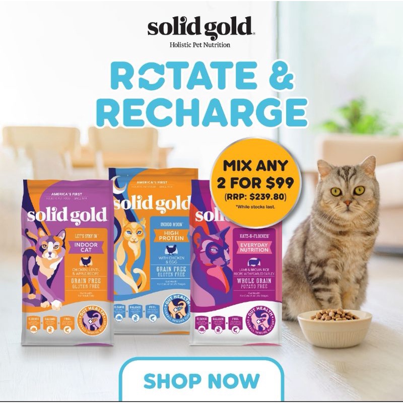 [Bundle of 299] Solid Gold Cat Dry Food 12lbs Shopee Singapore