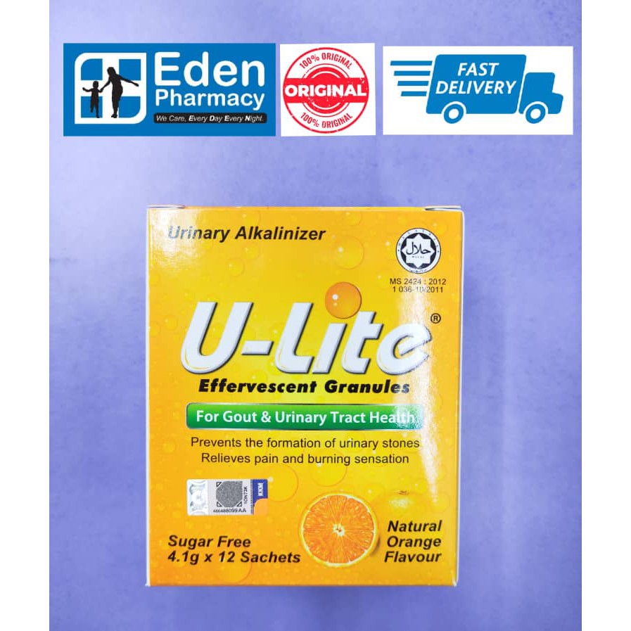 Shop Malaysia U Lite Effervescent Granules For Gout Urinary Tract Health Ulite U Lite 4 1g X 12 S Shopee Singapore