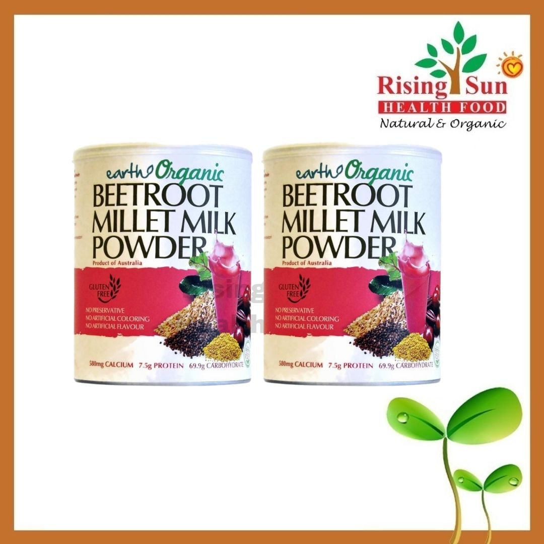 Earth Organic Beetroot Millet Milk Powder - TWIN PACK 900G X 2