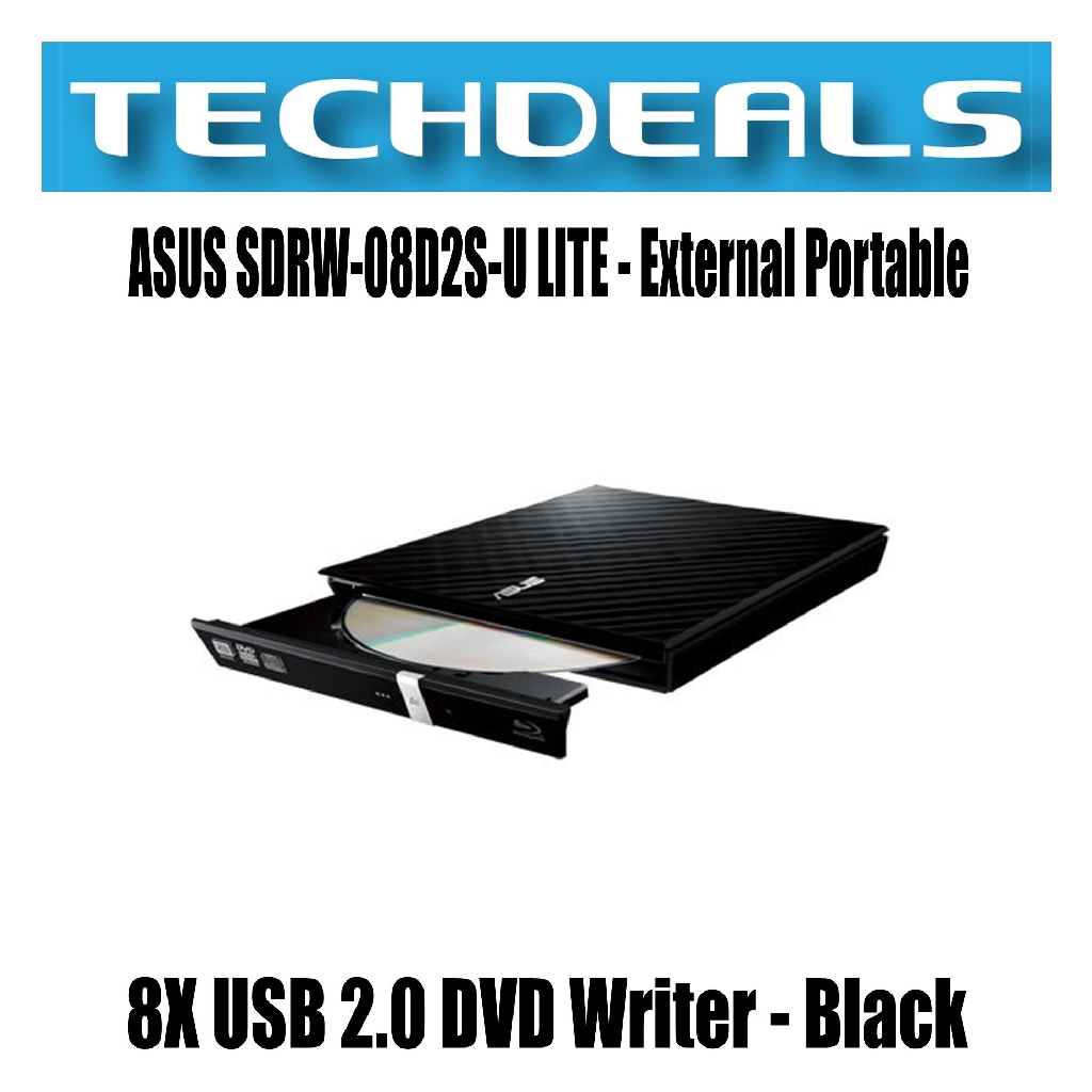 Asus Sdrw 08d2s U Lite External Portable 8x Usb 2 0 Dvd Writer Black Shopee Singapore