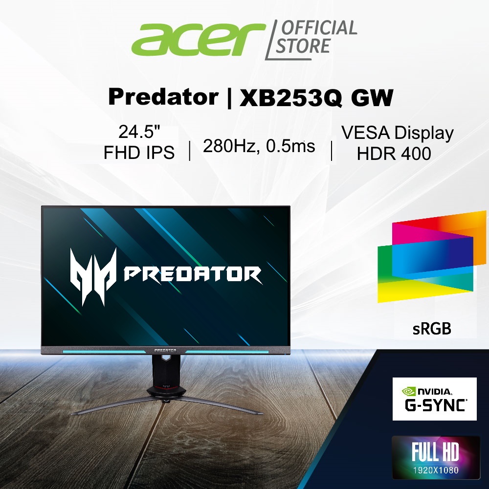 好評受付中 Acer公式 ゲーミングモニター Predator XB253QGWbmiiprzx