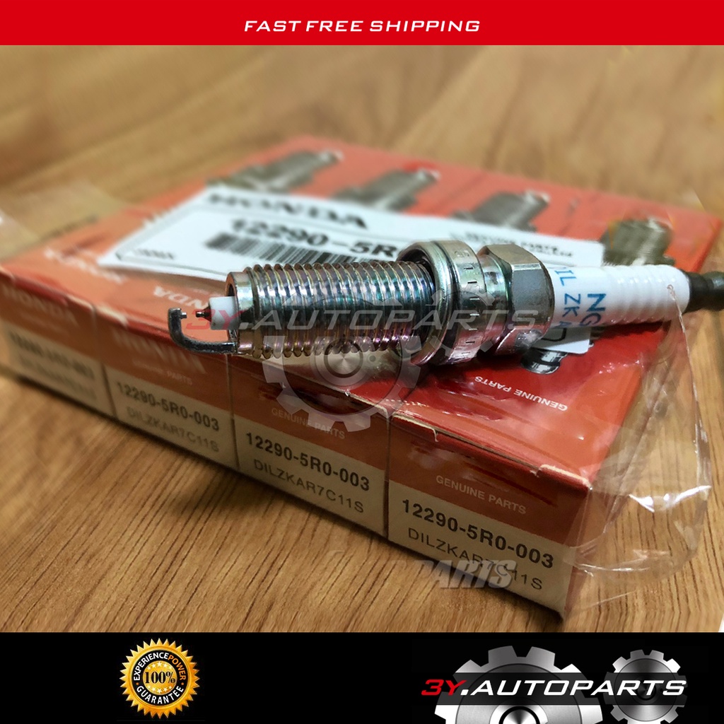 NEW GENUINE 12290-5R0-003 (4pcs) DILZKAR7C11S #90137 DUAL IRIDIUM SPARK  PLUGS FOR 2015-2018 HONDA JAZZ T5A FIT 1.5L J | Shopee Singapore