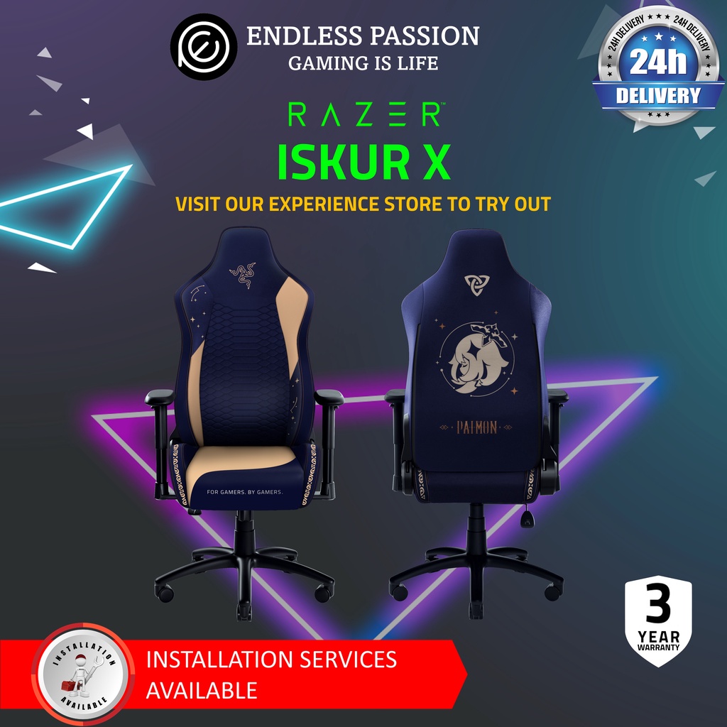 Razer Iskur X Ergonomic Gaming Chair Genshin Impact Edition Shopee
