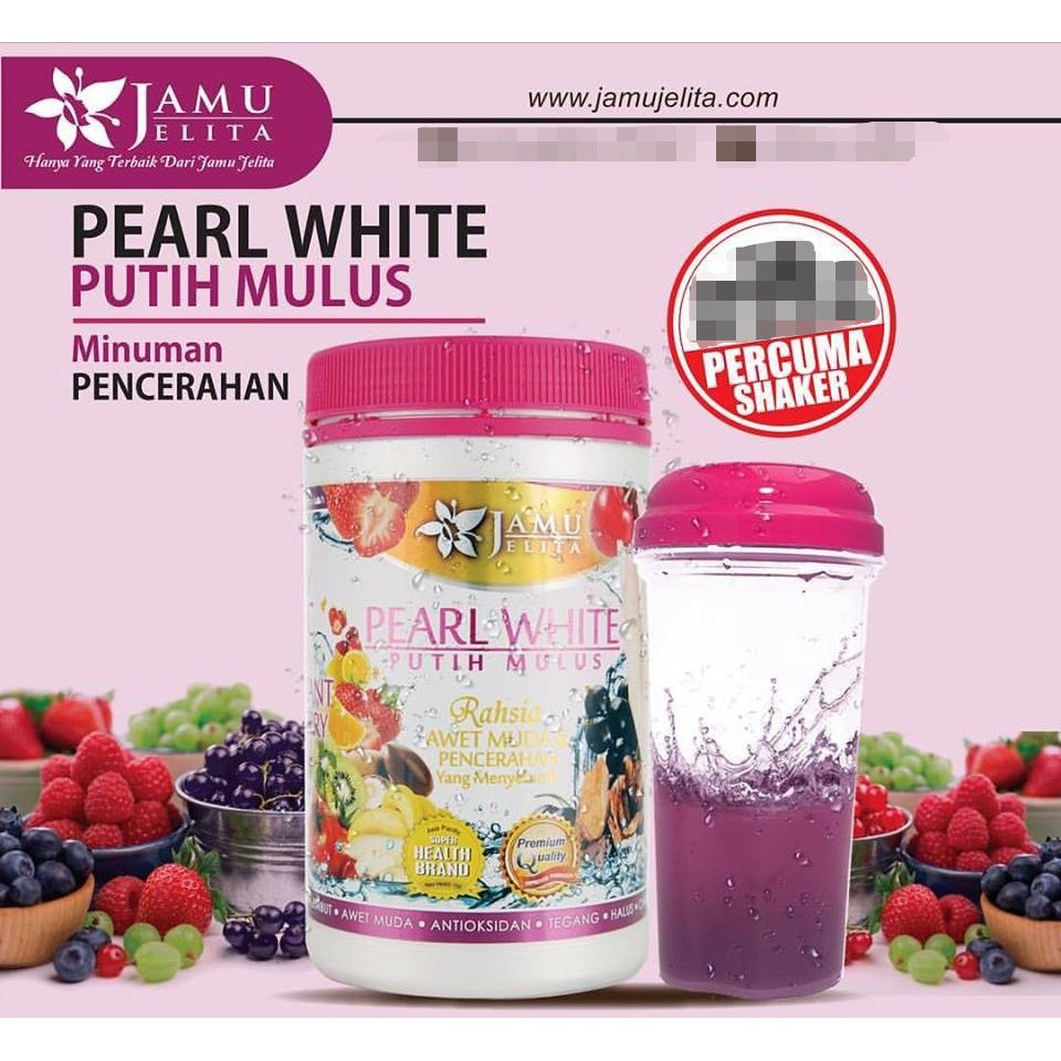 Jamu Jelita Pearl White Putih Mulus Free Shaker Shopee Singapore