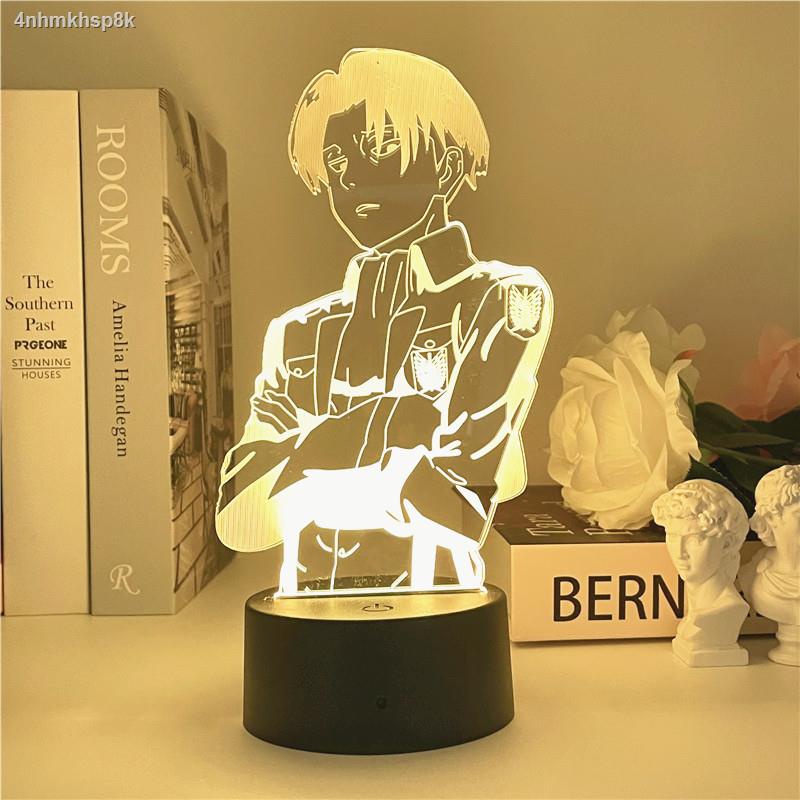 Anime characters】۞Spot Attack on Giant Captain Peripheral 3d Night Light  Bedroom Bedside Desk Decoration Anime Hand-mad | Shopee Singapore