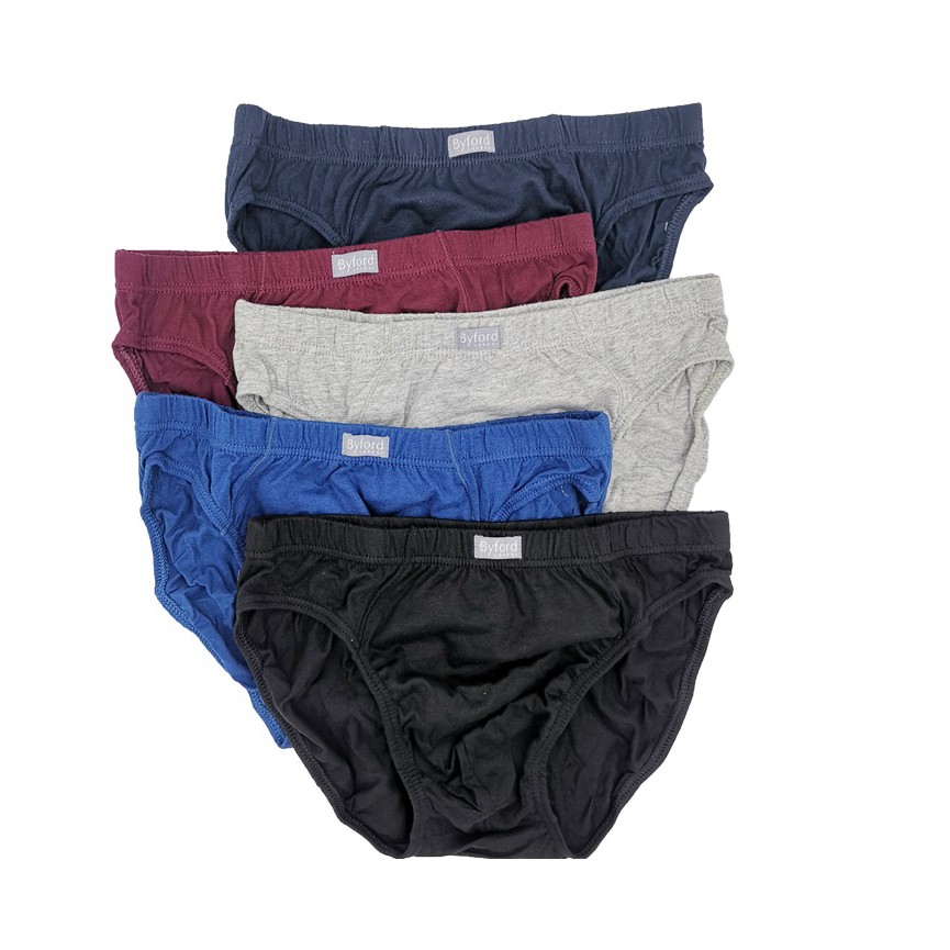 Byford 5pcs Men Briefs Combed Cotton Hipster BMB907266AS1 | Shopee ...