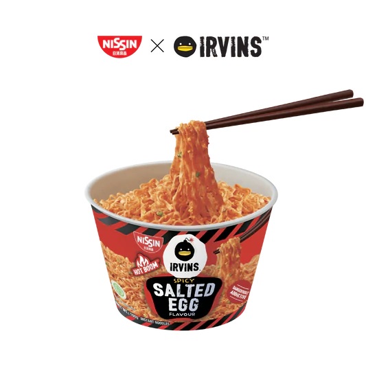 Nissin X Irvins Spicy Salted Egg Instant Noodle Bowl Shopee Singapore