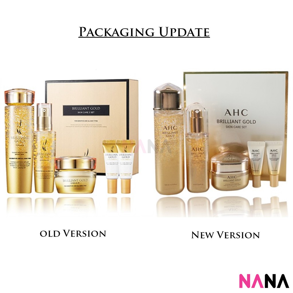 ahc brilliant gold skin care set review