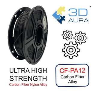 3D AURA Carbon Fiber Nylon Alloy CF-PA12 3D Printer Filament 1.75mm 500g