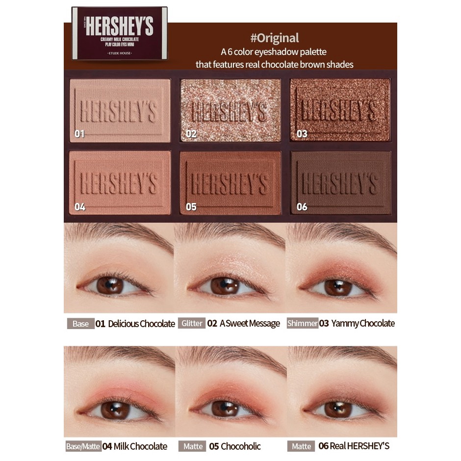 Etude House Play Color Eyes Mini Hershey S Original Cookie Cream Shopee Singapore