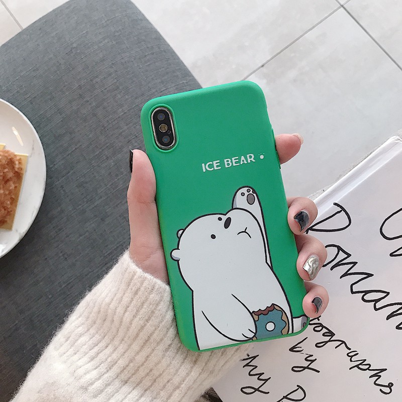 Iphone Xs Max Xr X 7 8 6 S Plus Phone Case Funny Cartoon Donuts We Bare Bears