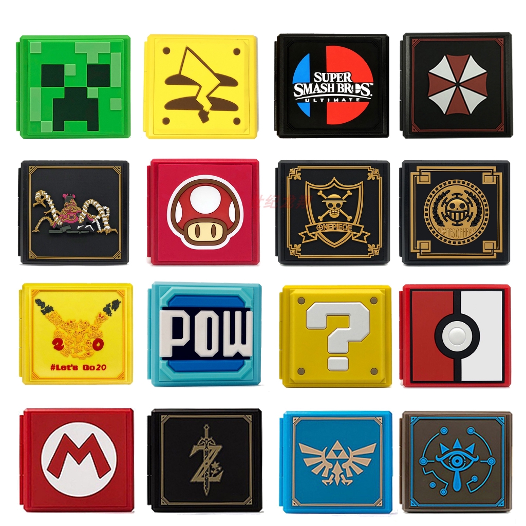 NEW Nintendo Switch Game Cards Case Mario Zelda Pokemon Card Holder 12 Game Cards Gift | Shopee ...