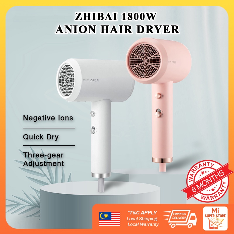 Shop Malaysia Original Zhibai Electric Hair Dryer 1800w Portable Two Speed Hl3 Hl312 Zhibai Salon Hair Dryer Shopee Singapore