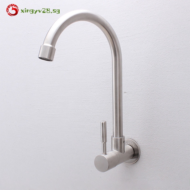 Stainless Steel Water Faucet Wall Mounting Water Tap For Basin
