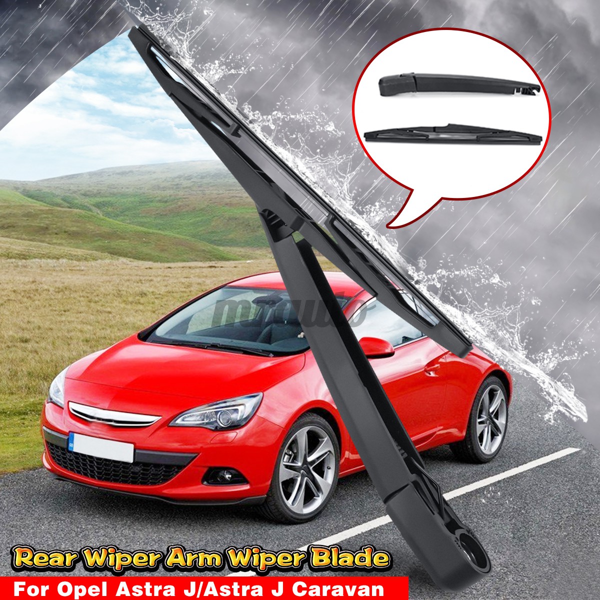 2x Rear Window Wiper Wiper Arm Blade Kit For Vauxhall Opel Astra J 09 15 Shopee Singapore