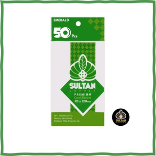 Sultan Emerald Card Sleeves (70 mm x 120 mm)