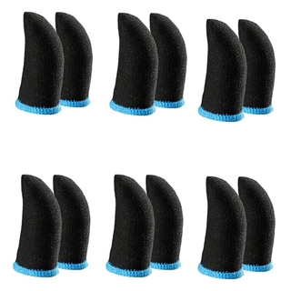 Carbon Fiber Thumb Sleeves for LOL WR Mobile Games Touch Screen Professional Finger sleeve for E-sports Players (12 Pcs)