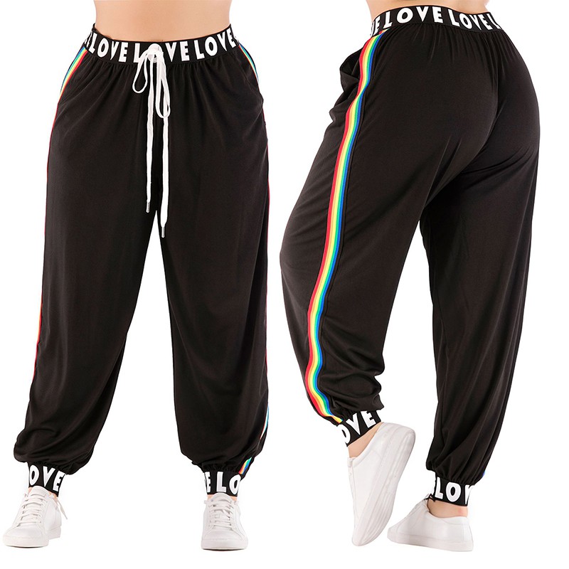 rainbow jogging pants