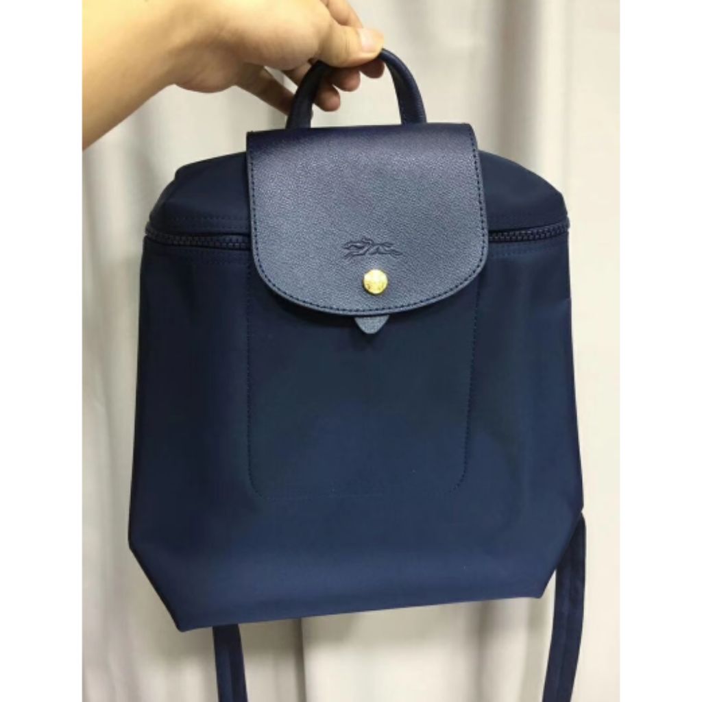 longchamp backpack navy blue