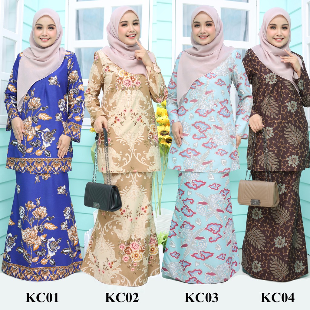 Baju Kurung Moden 2 0 Shemar Collections Muslimah Kurung Batik Printed Kc01 Kc10 Shopee Singapore